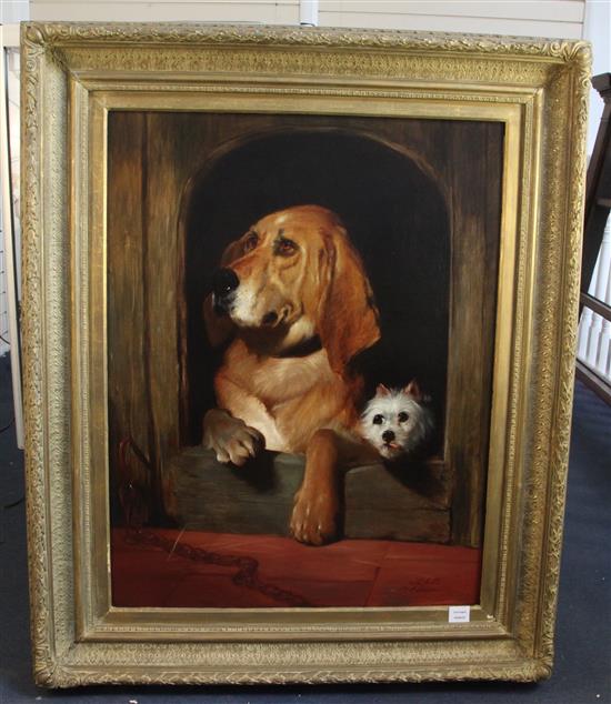 A.Bolton after Sir Edwin Landseer Dignity and Impudence 36 x 28in.